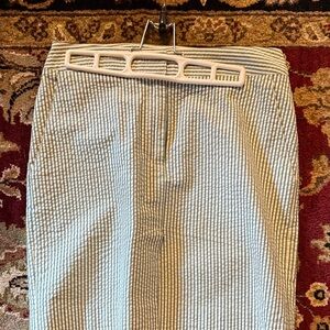 Kenar Green and White Striped Skirt